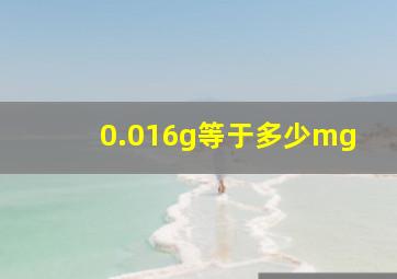 0.016g等于多少mg