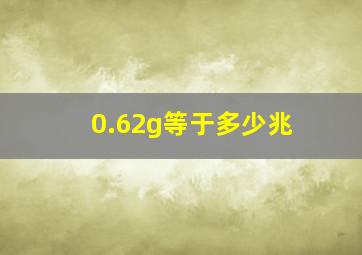 0.62g等于多少兆