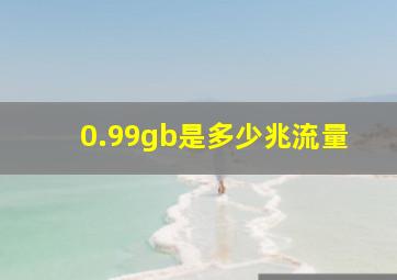 0.99gb是多少兆流量