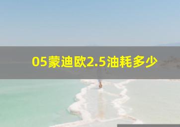 05蒙迪欧2.5油耗多少