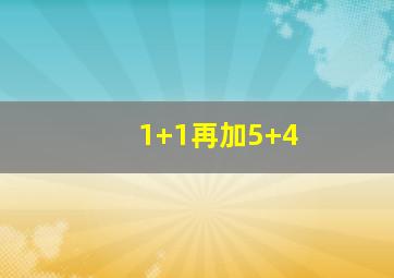 1+1再加5+4