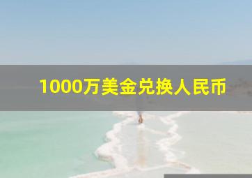 1000万美金兑换人民币