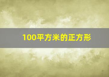 100平方米的正方形