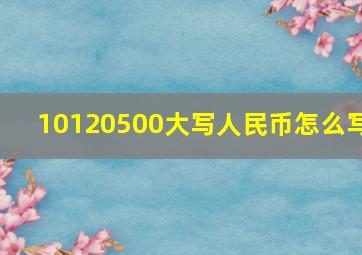 10120500大写人民币怎么写