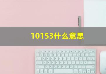 10153什么意思