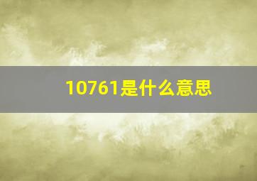 10761是什么意思