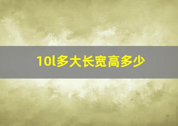 10l多大长宽高多少