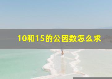 10和15的公因数怎么求