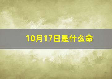 10月17日是什么命