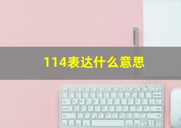 114表达什么意思