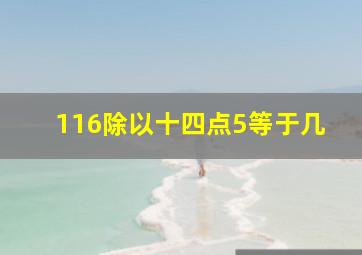 116除以十四点5等于几