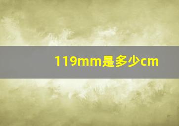 119mm是多少cm