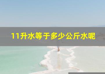 11升水等于多少公斤水呢