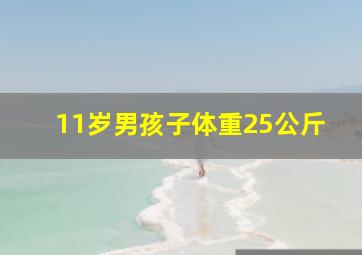 11岁男孩子体重25公斤