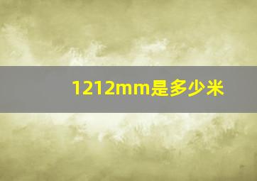 1212mm是多少米