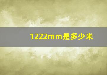 1222mm是多少米