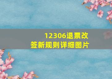 12306退票改签新规则详细图片