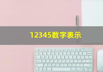 12345数字表示