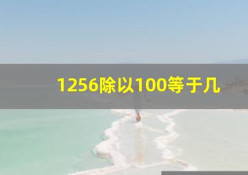 1256除以100等于几