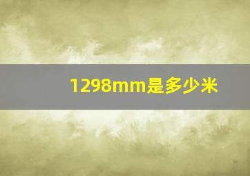 1298mm是多少米