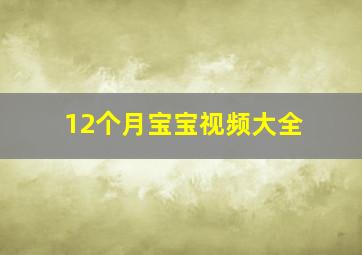 12个月宝宝视频大全