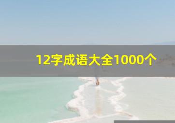 12字成语大全1000个