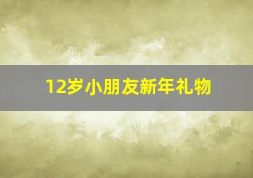 12岁小朋友新年礼物