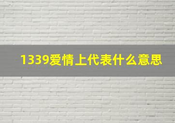 1339爱情上代表什么意思