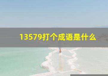 13579打个成语是什么