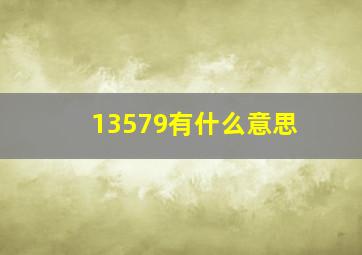 13579有什么意思