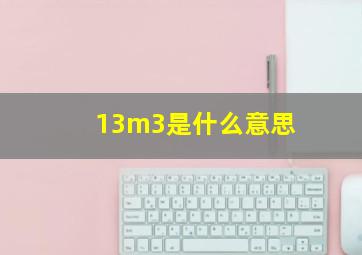 13m3是什么意思