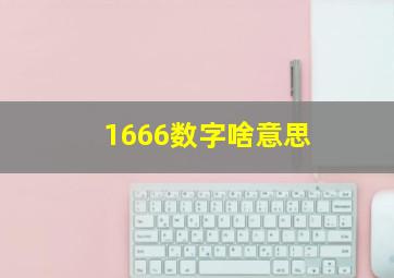 1666数字啥意思