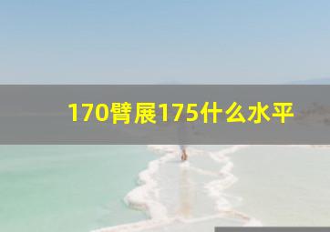 170臂展175什么水平