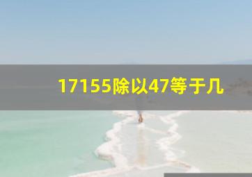 17155除以47等于几