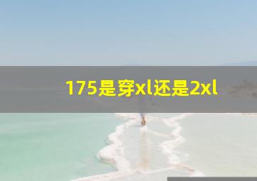 175是穿xl还是2xl