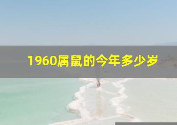 1960属鼠的今年多少岁