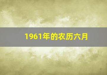 1961年的农历六月