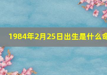 1984年2月25日出生是什么命