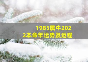 1985属牛2022本命年运势及运程