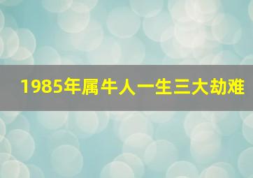 1985年属牛人一生三大劫难