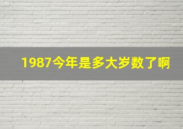 1987今年是多大岁数了啊