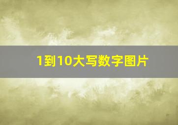 1到10大写数字图片