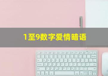 1至9数字爱情暗语