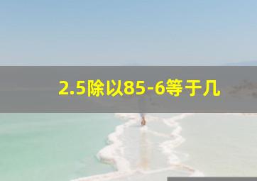 2.5除以85-6等于几