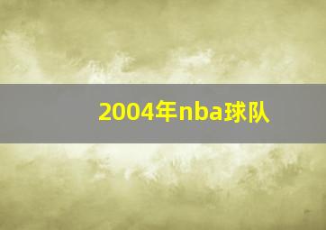 2004年nba球队