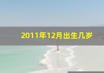 2011年12月出生几岁