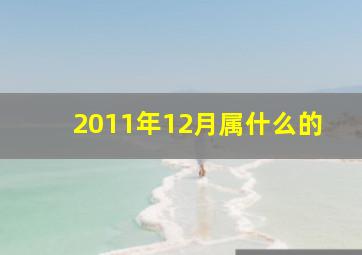 2011年12月属什么的