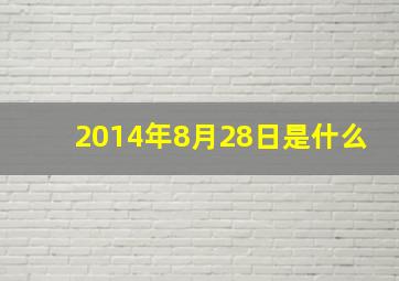 2014年8月28日是什么