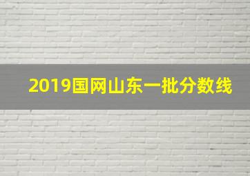 2019国网山东一批分数线