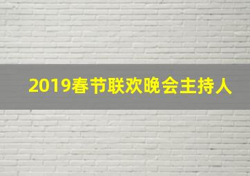 2019春节联欢晚会主持人